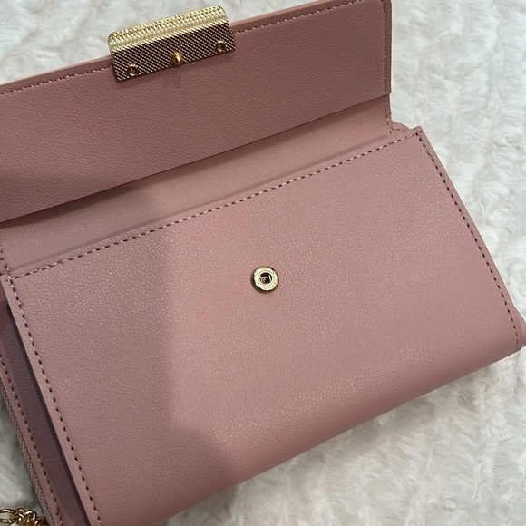 Ale hop Keep Smiling Ale Hop Mauve Pink Wallet and detachable chain strap new - Picture 4 of 7